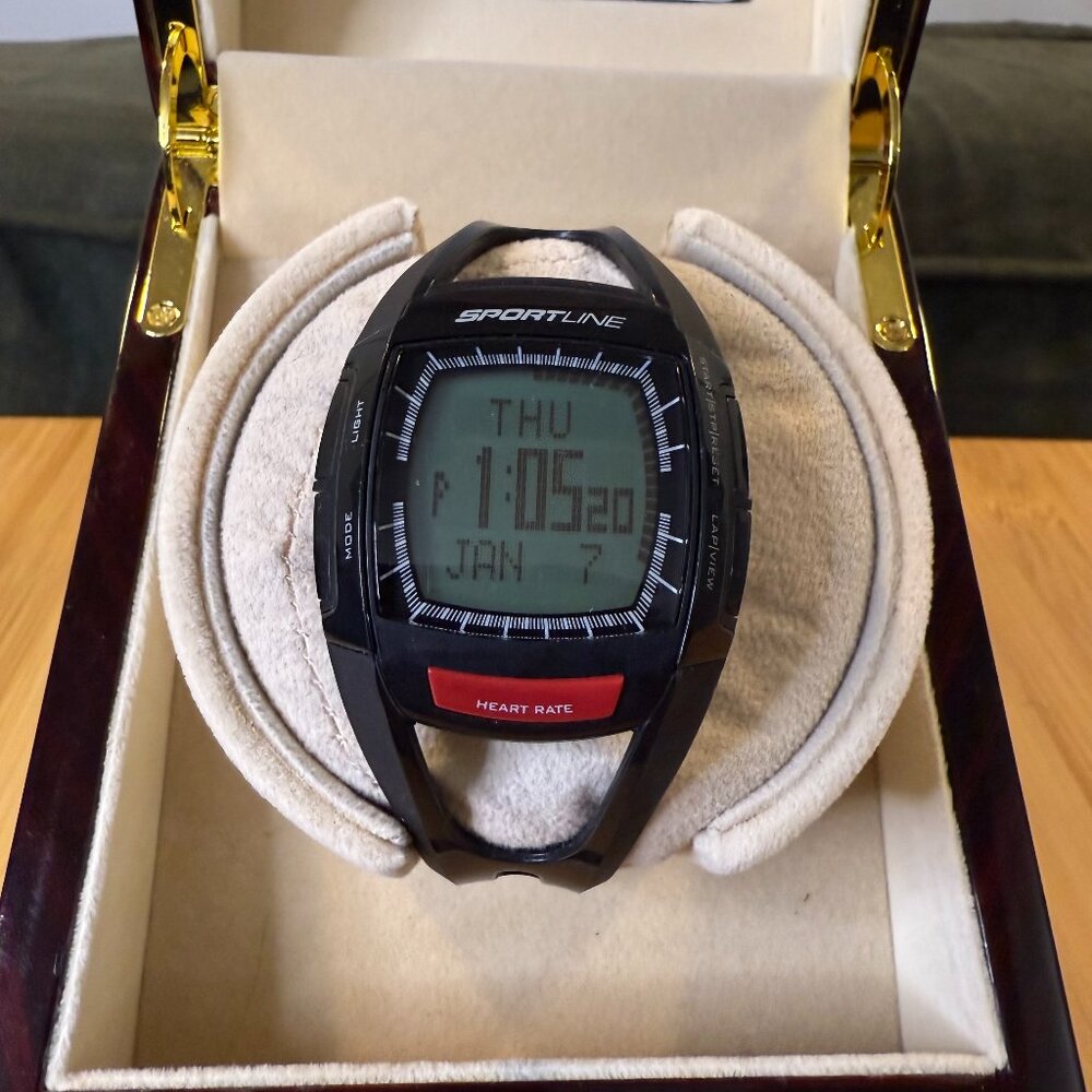 Sportline Cardio 660 Heart Rate Monitor Sport Watch #1446, Black